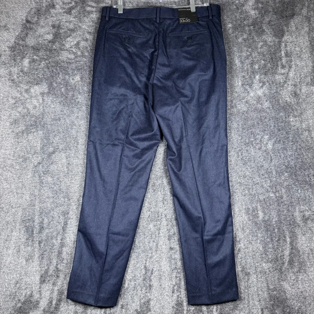 Banana Republic VBC Vitale Barberis Canonico 120s Wool Pants NWT 33x30 Navy